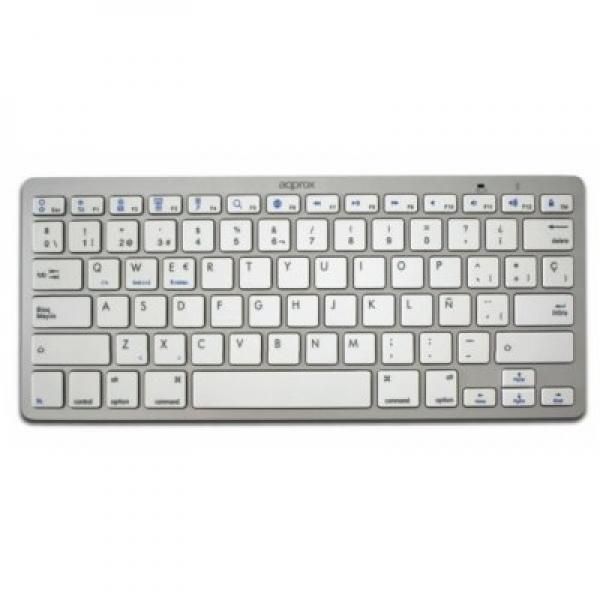 Teclado Bluetooth aprox ! Blanco y plata