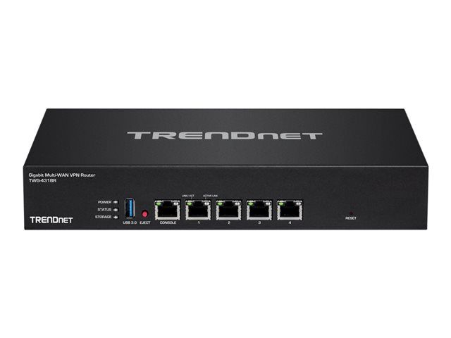 Routeur Trendnet TWG-431BR 1 GbE - 3 ports WAN - Montage en rack - Conformité TAA
