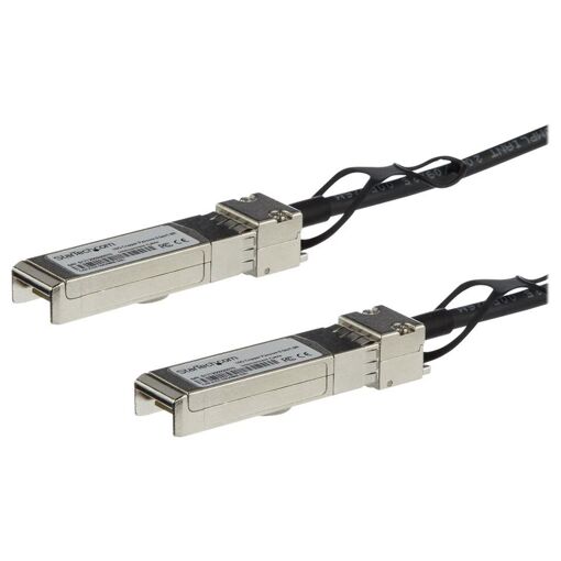 Cable StarTech de conexión directa SFP+ de 3 metros - Cumple con MSA - Cable Twinaxial pasivo de 10G SFP+ - Cable DAC directo - 3 metros - SFF-8431/SFF-8432 - Negro