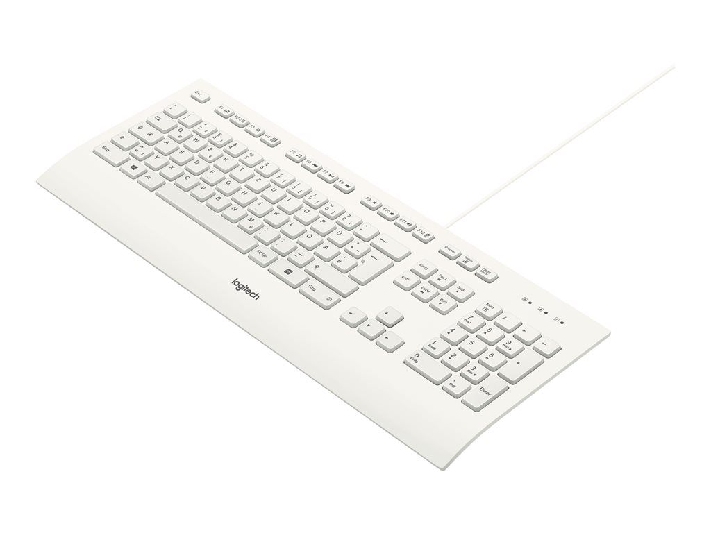 Logitech K280e Keyboard - USB - German - White