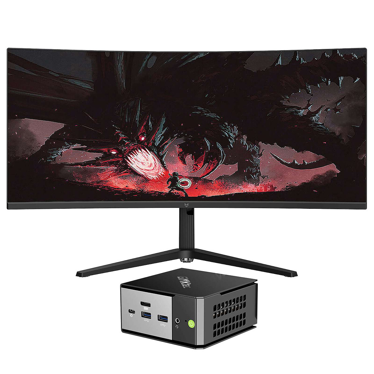 Mini PC Workstation AI R9AI-HX370 32/1024 34" W11P