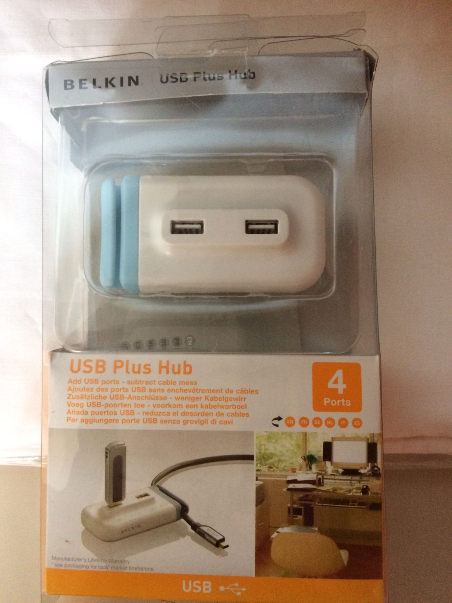 Belkin USB 2.0 Hub - Desktop Concentrator (4 Ports)