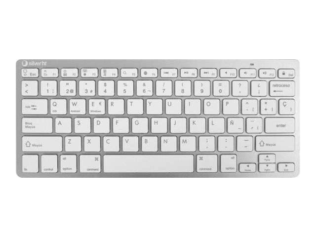 Silver Sanz Wireless Keyboard - Bluetooth 3.0 - White