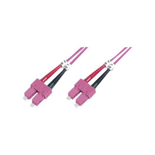 Câble de connexion Digitus Professionnel en fibre optique multimode - 2 m, OM4, duplex, 50/125 micron, sans halogène