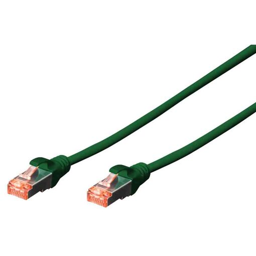 Cable de Ethernet con protección Digitus CAT 6, 7 m, Rojo/Verde