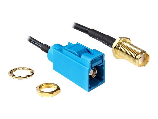 Câble coaxial Delock SMA vers FAKRA - 0,2 m Noir