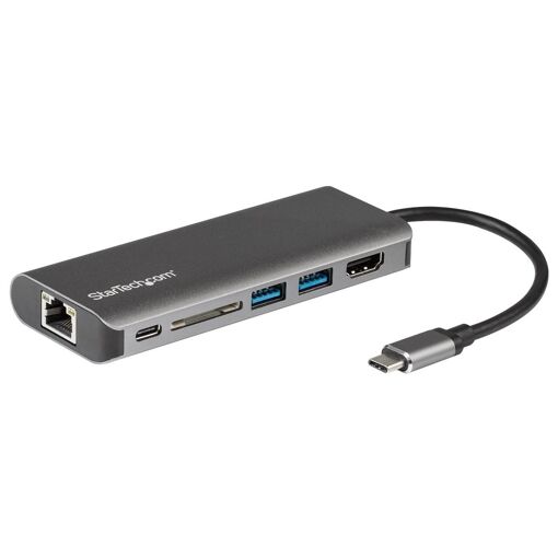 Estación de trabajo StarTech USB-C - HDMI 4K, Ethernet Gigabit, 2x USB 3.0, ranura para tarjeta SD - DKT30CSDHPD (nueva versión)