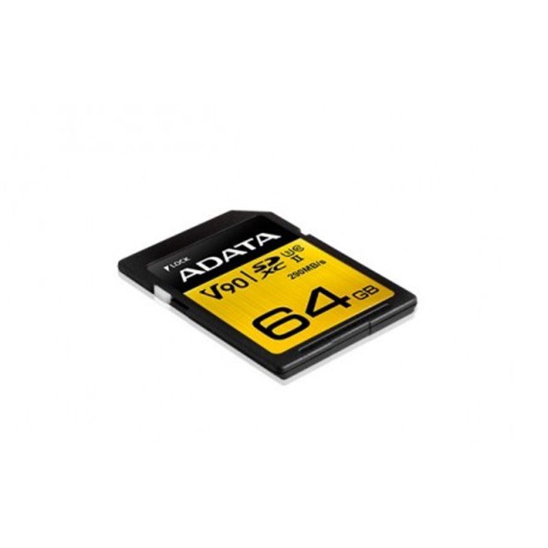Tarjeta de memoria flash ADATA Premier ONE - 64 GB - UHS-II U3 / Clase 10 - SDXC UHS-II