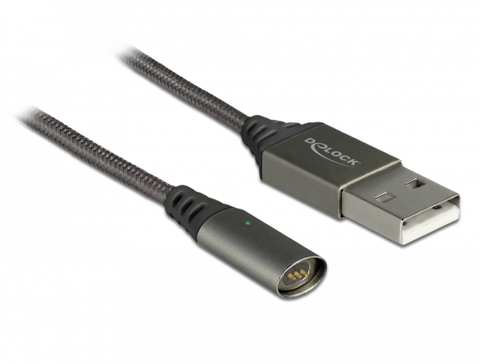 Delock 85725 USB 2.0 Cable, 1m, Type A, Anthracite