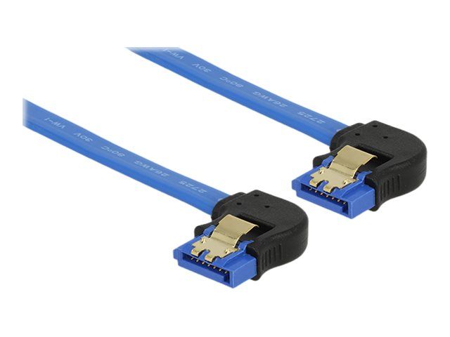 Delock SATA Cable - 30cm, Locking, Blue