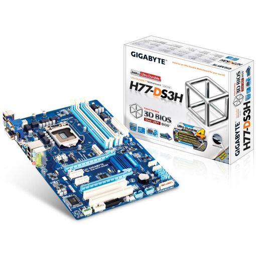 Placa base Gigabyte GA-H77-DS3H - ATX, zócalo LGA1155, chipset H77, USB 3.0, LAN Gigabit, gráficos integrados, audio HD de 8 canales