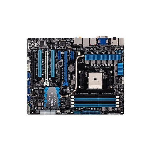 Tarjeta madre ASUS F2A85-V PRO - ATX, conector FM2, chipset AMD A85X, USB 3.0, LAN de 1 Gbit, gráficos integrados, audio HD de 8 canales