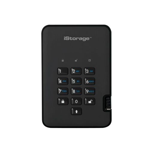 iStorage diskAshur² - 5TB Encrypted External Hard Drive - USB 3.1 Gen 1