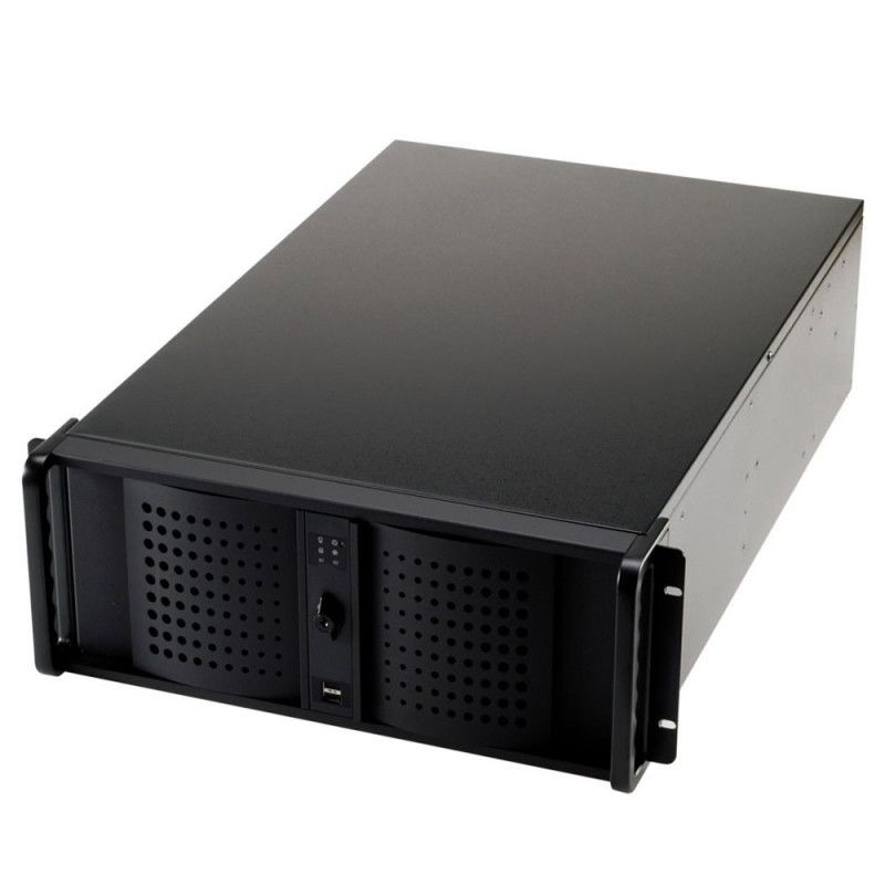 Fantec 4U Rack-Mountable ATX Extended Case, Black (No Power Supply)