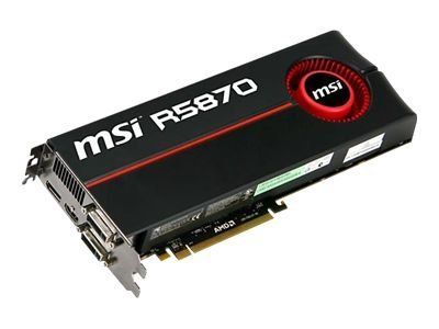 MSI Radeon HD 5870 - Graphics Card - 1GB GDDR5 - PCIe 2.1 x16 - DVI, HDMI, DisplayPort