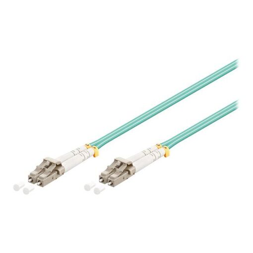 Câble optique Wentronic - 0,5 m Multimode LC vers LC - OM3 - 50/125 micromètres - Turquoise