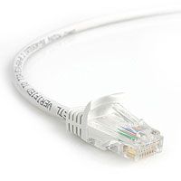 StarTech.com Cat5e UTP Network Cable - Anti-Tangle Ethernet RJ45 Cord - Patch Cable - Connector: RJ-45 (M) to RJ-45 (M) - 15.2m - UTP - CAT 5e - White
