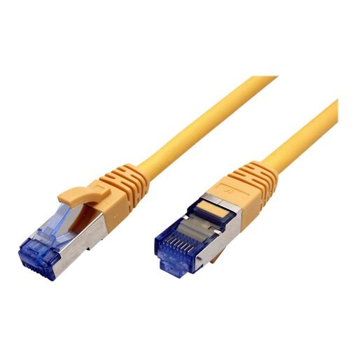Câble Secomp RJ-45 M à RJ-45 M - 5 m - Cat 6a - Sans halogène, moulé, verrouillé - Jaune