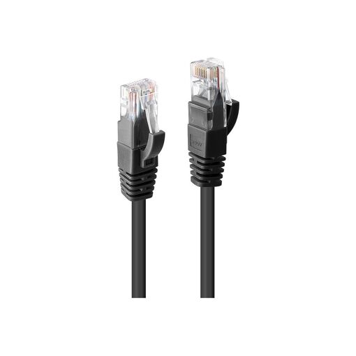 Câble réseau Lindy - UTP CAT 6 - RJ-45 (M) vers RJ-45 (M) - Moule, sans crochet, verrouillé - Noir