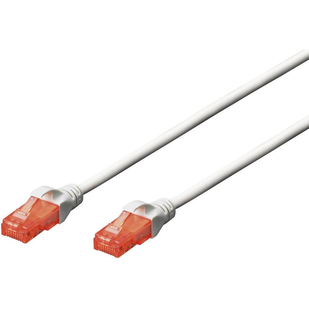 Digitus Professional CAT 6e RJ-45 Cord, 5m, UTP, Halogen-Free, Molded, Hook-Less, White