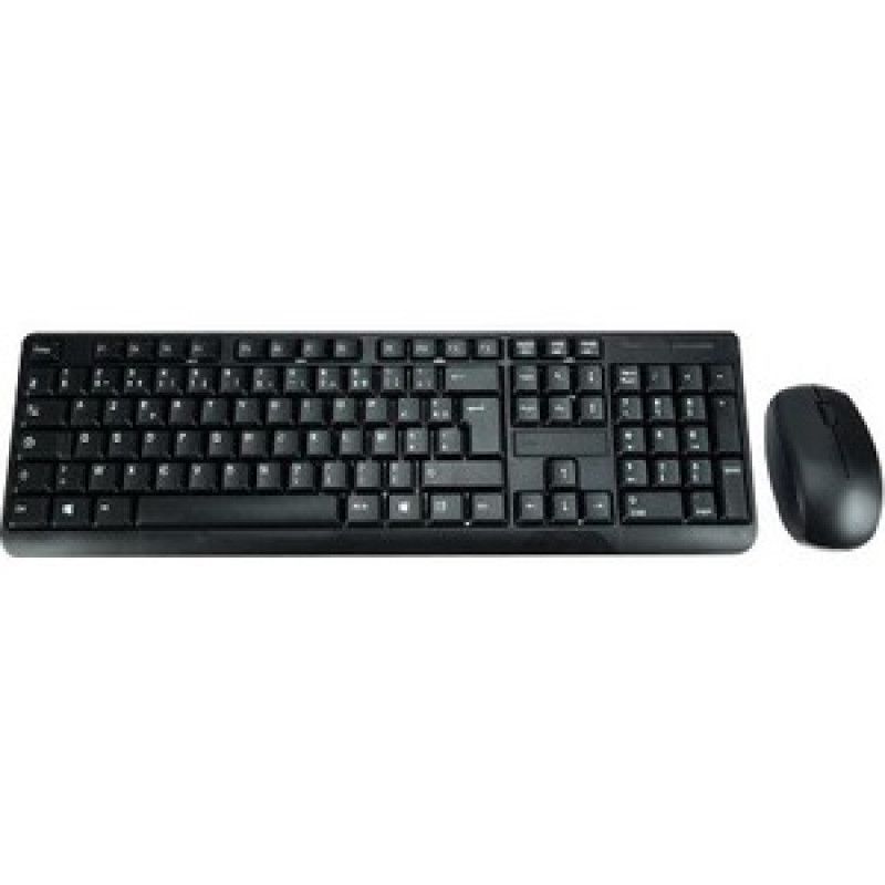 MCL Samar Wireless Keyboard and Mouse Set - 2.4GHz, AZERTY, French, Black