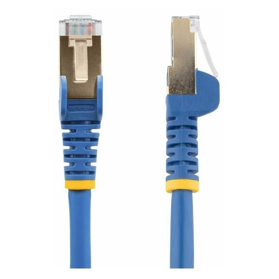 StarTech.com 10ft CAT6A Ethernet Cable, 10 Gigabit Shielded Snagless RJ45 100W PoE Patch Cord, CAT 6A 10GbE STP Network Cable w/Strain Relief, Blue, UL Certified Wiring/TIA - Category 6A - 26AWG (C6ASPAT10BL) - Cordon de raccordement - RJ-45 (M)...