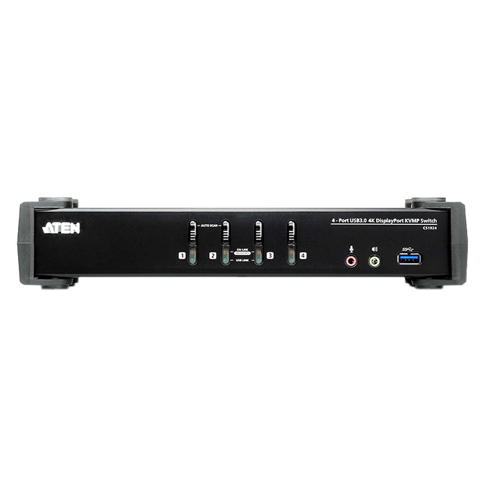 Commutador KVMP ATEN CS1924 DisplayPort 4K 4 puertos USB 3.0