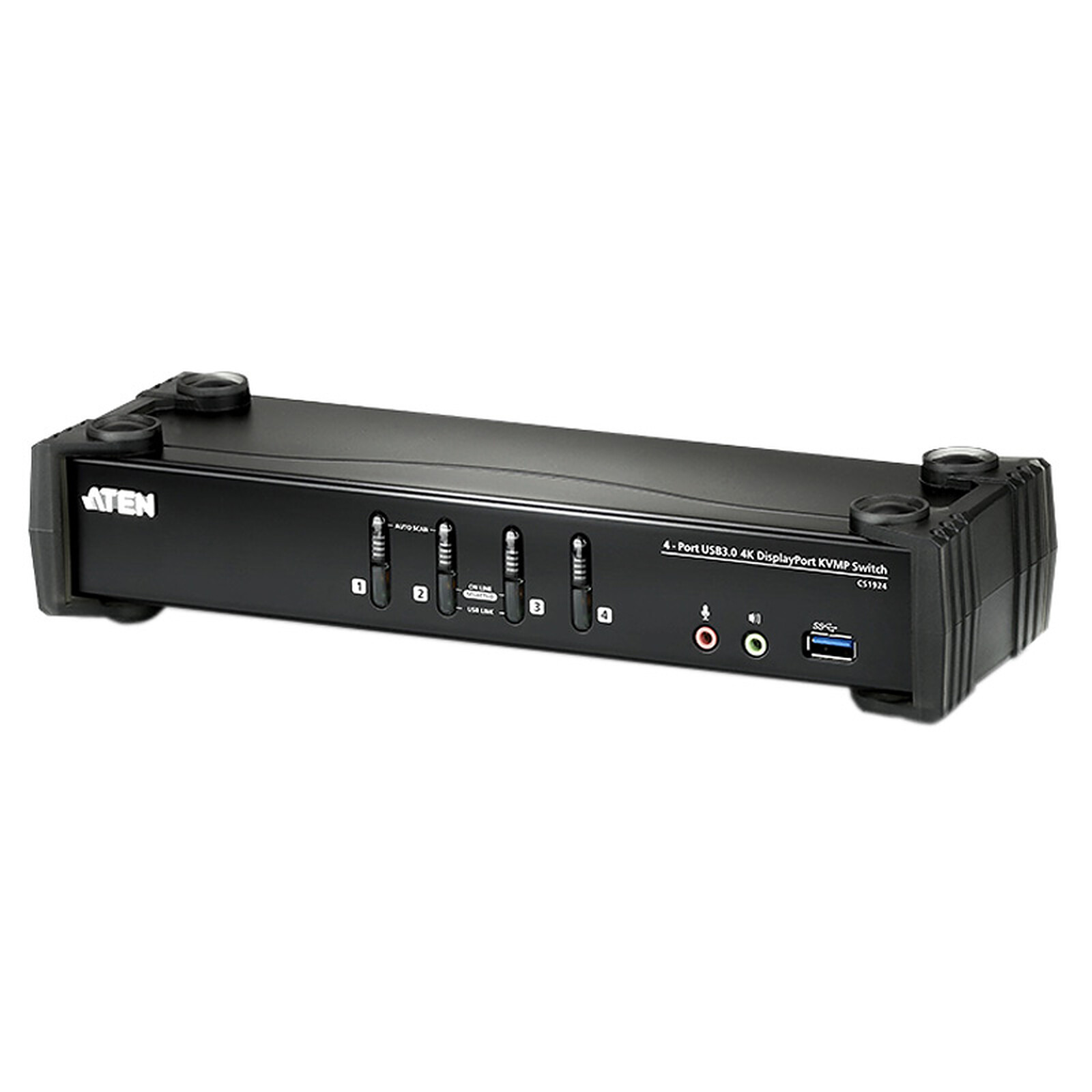Commutador KVMP ATEN CS1924 DisplayPort 4K 4 puertos USB 3.0