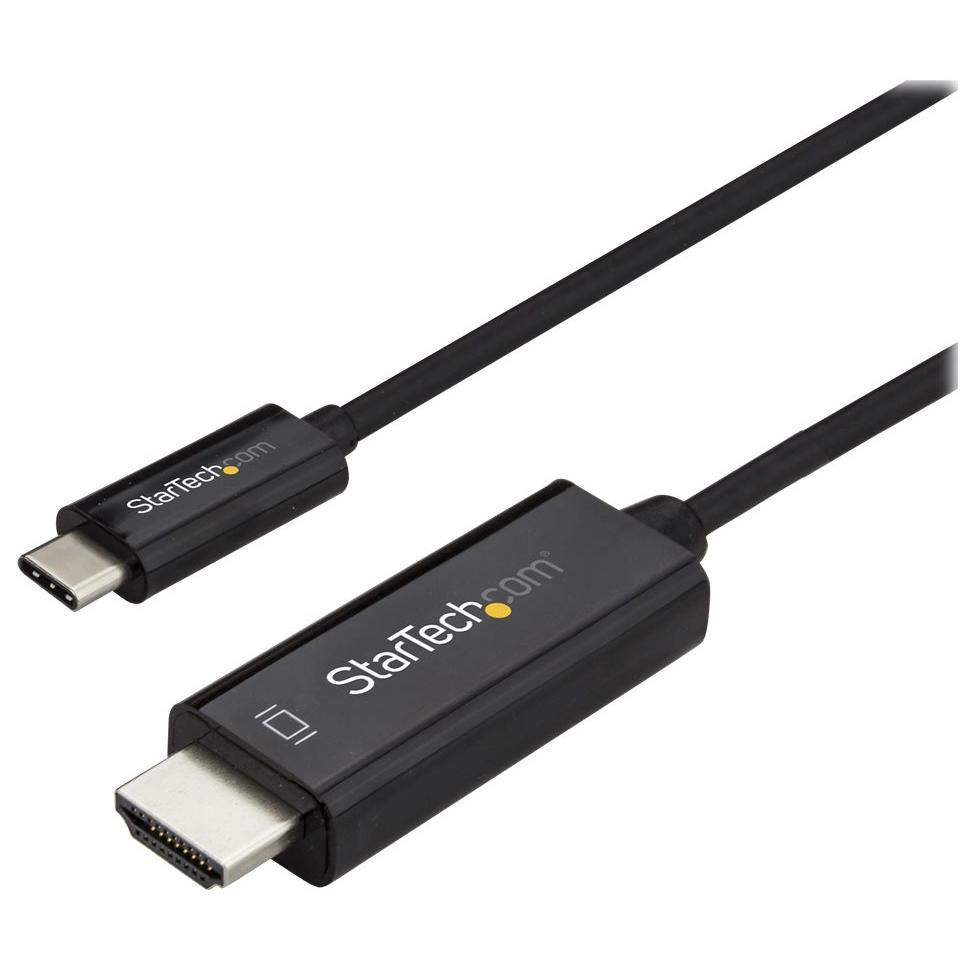 StarTech USB-C to HDMI Cable 6ft (2m) - 4K 60Hz, Thunderbolt 3 Compatible, Laptop to HDMI Monitor Adapter