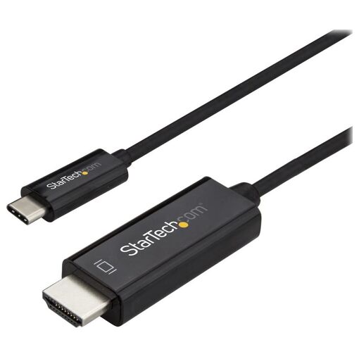 Cable USB-C a HDMI de StarTech - 6 pies (2 m), 4K 60 Hz, compatible con Thunderbolt 3, adaptador de portátil a monitor HDMI