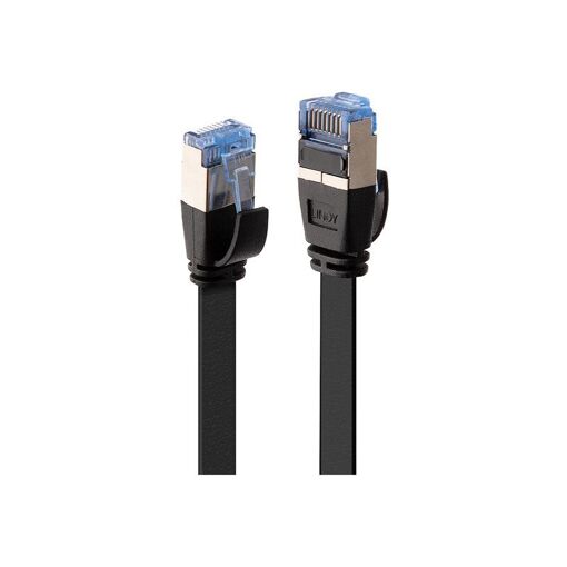 Câble de paire torsadée blindée Lindy CAT6a - 1 m Noir