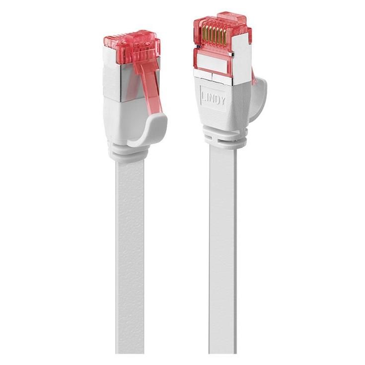 Lindy RJ-45 to RJ-45 Cable - 1m - U/FTP Shielded Twisted Pair - CAT6 - Straight - White