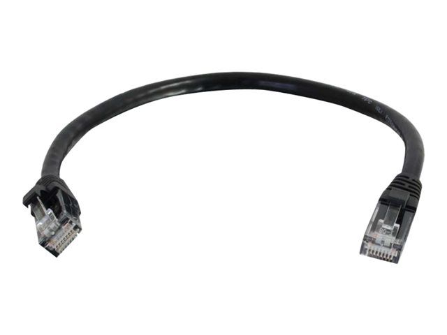 C2G Cat5e Booted Network Patch Cable - 30cm, UTP, RJ-45 (M) to RJ-45 (M), Black