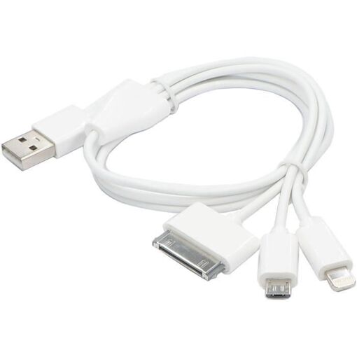 Continental Edison 3-in-1 Cable - Micro USB + Lightning + 30 Pins