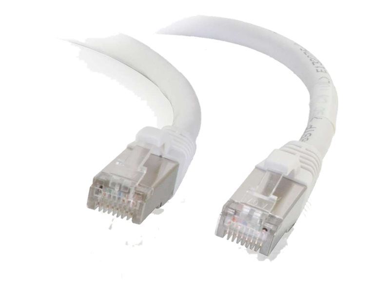 C2G Cat6a Booted Shielded Network Patch Cable - 50cm - White