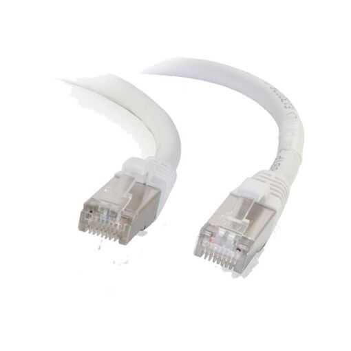 C2G Cat6a Booted Shielded Network Patch Cable - 50cm - White