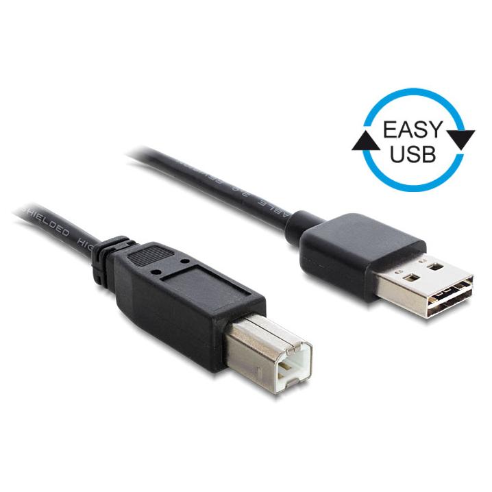 Delock 1m USB 2.0 A-B M/M Cable