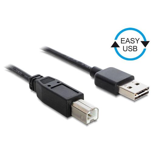 Delock 1m USB 2.0 A-B M/M Cable