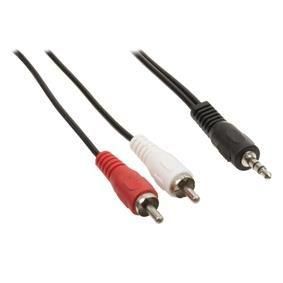 ADNAuto 3.5mm Stereo Audio Cable to 2x RCA Male, 20m Black