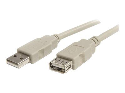 StarTech.com 1.8m USB 2.0 Extension Cable - USB A to A Adapter - Beige - 1.8m Molded USB Cable