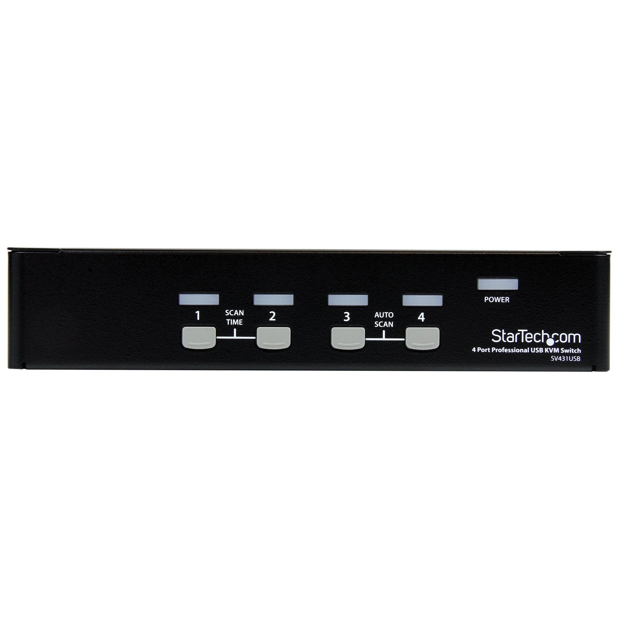 StarTech.com 4-Port VGA USB KVM Switch, Rack Mount - 1920x1440 - 4 KVM Ports - 1 Local User - Desktop