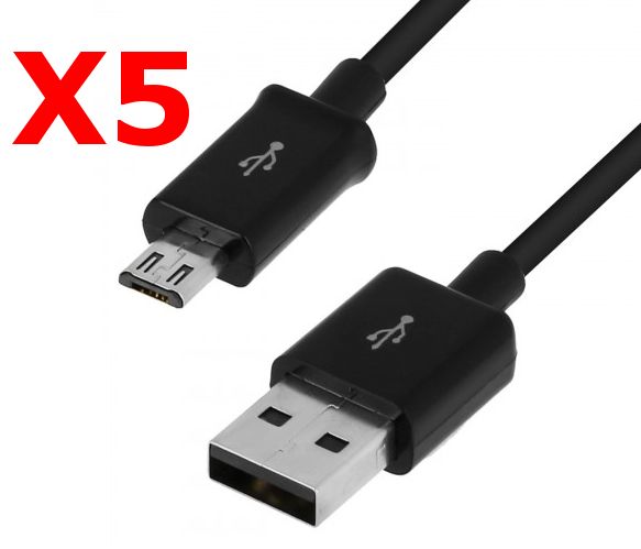 Cables USB/Micro USB de Little Boutik, pack de 5