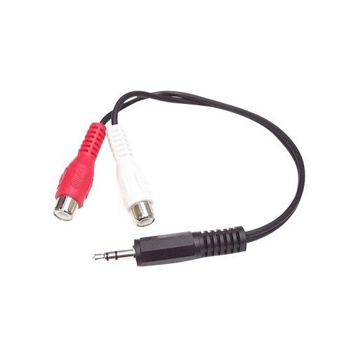 StarTech Audio Adapter Cable - 3.5mm Male to 2x RCA Female, 15cm