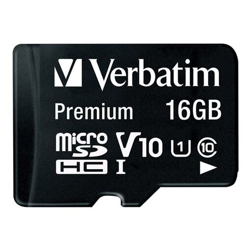 Carte mémoire Verbatim 16 Go (avec adaptateur micro SD vers SD) - Classe 10