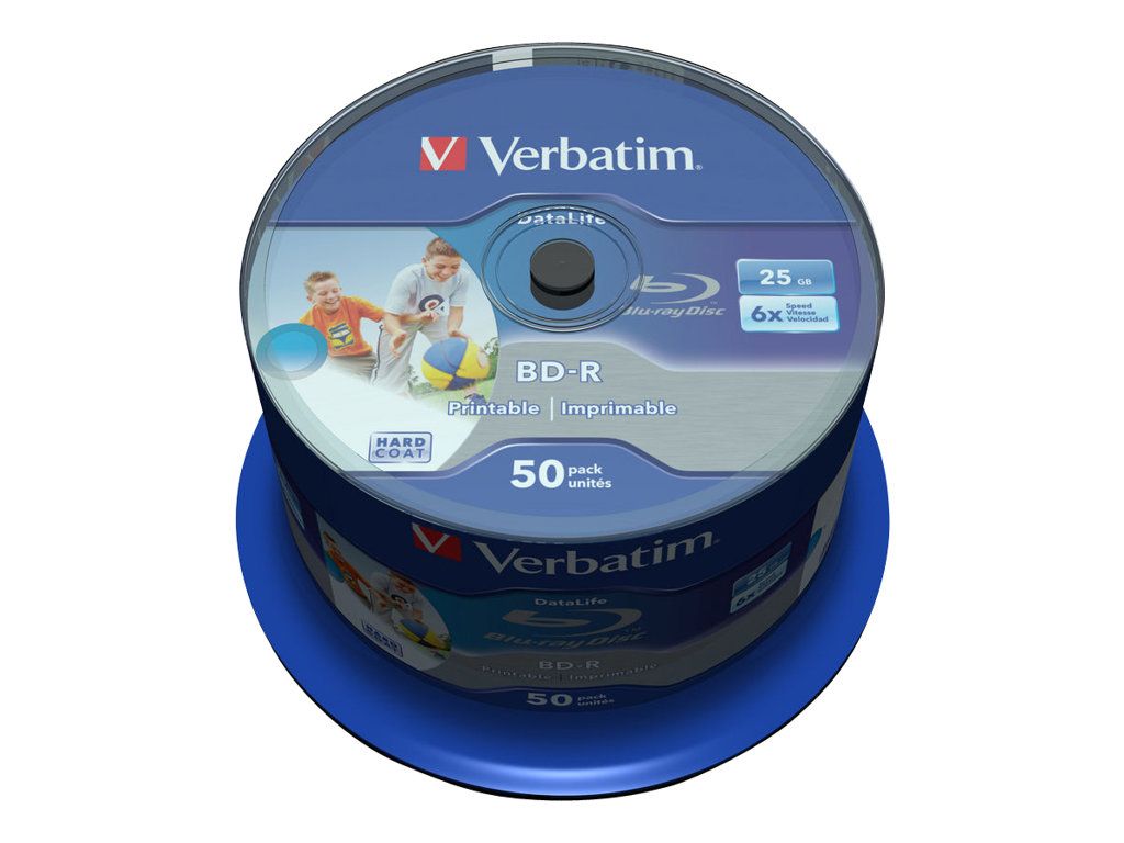 Verbatim DataLife 50x BD-R 25GB 6x Lámina Impresora por Inyección de Tinta