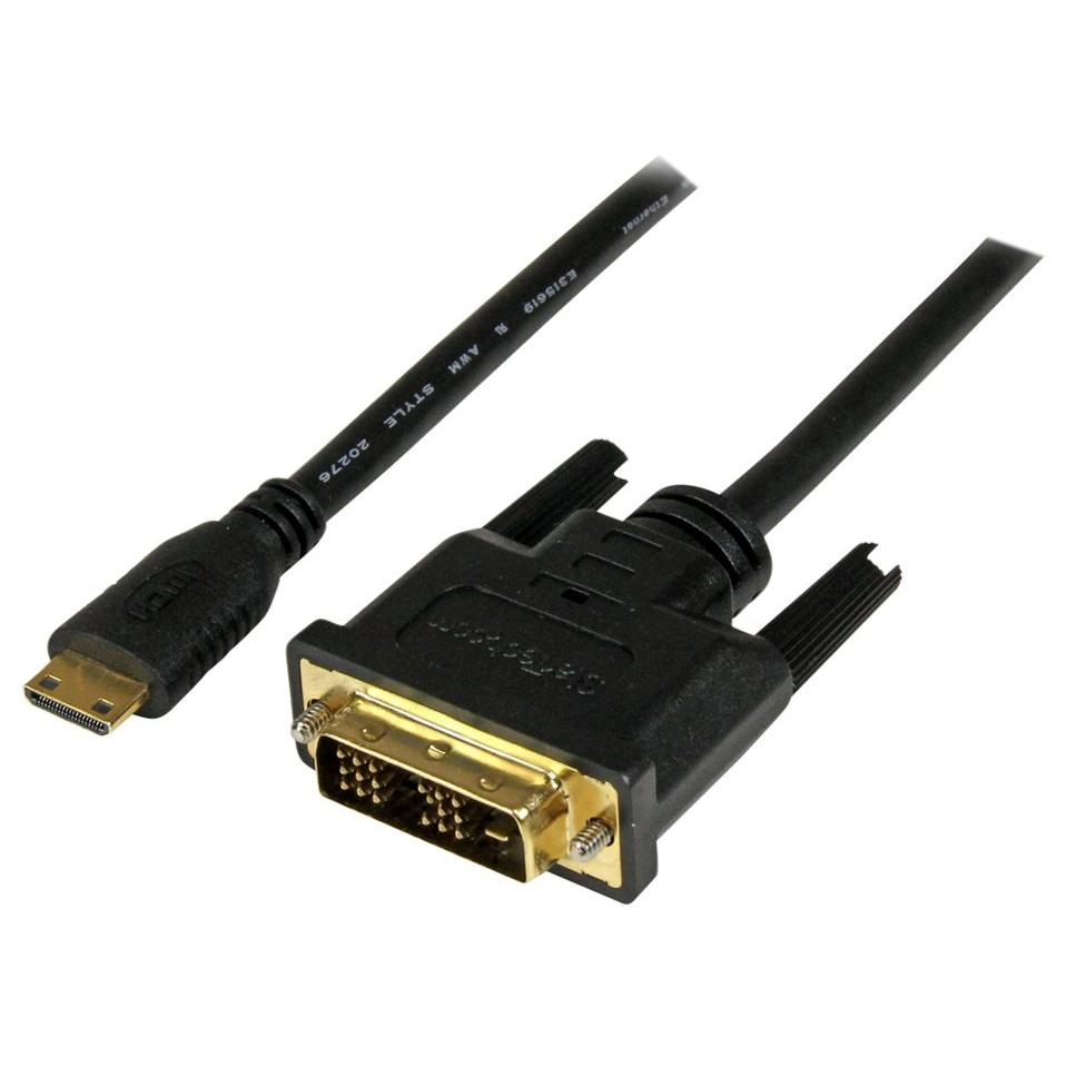 StarTech Mini HDMI to DVI-D Adapter Cable (2m, Male/Male)