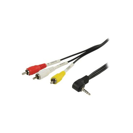 Valueline 2m 3-in-1 RCA to 3.5mm Cable