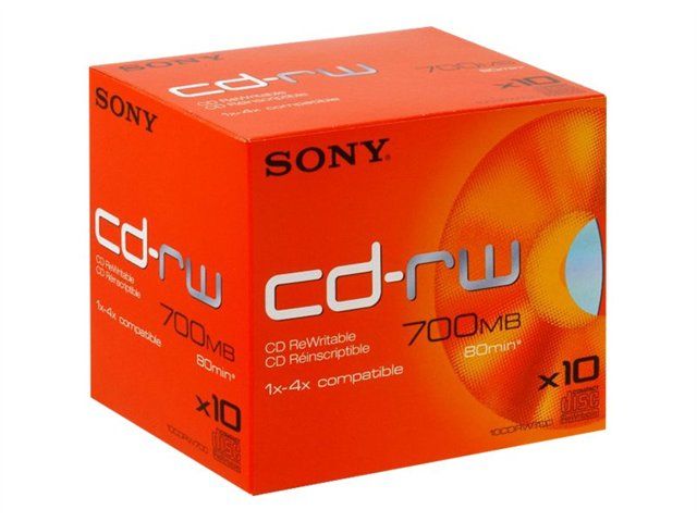 Sony CDRW700D 10x CD-RW Discs - 700MB (80 Min)