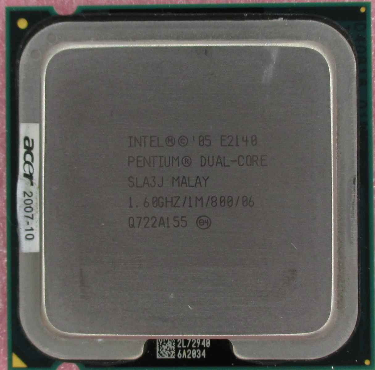 Intel Pentium Dual Core Processor E2140, 1.6GHz, 1MB Cache, LGA775 (SLA93) - Used