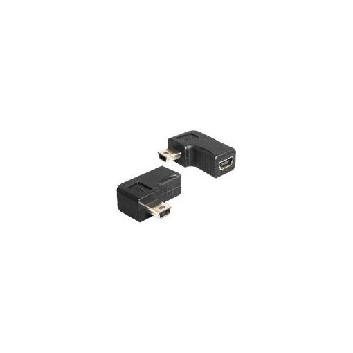 Adaptador USB Delock - Mini USB Tipo B (F) a Mini USB Tipo B (M) - USB 2.0 - Conector de 90°